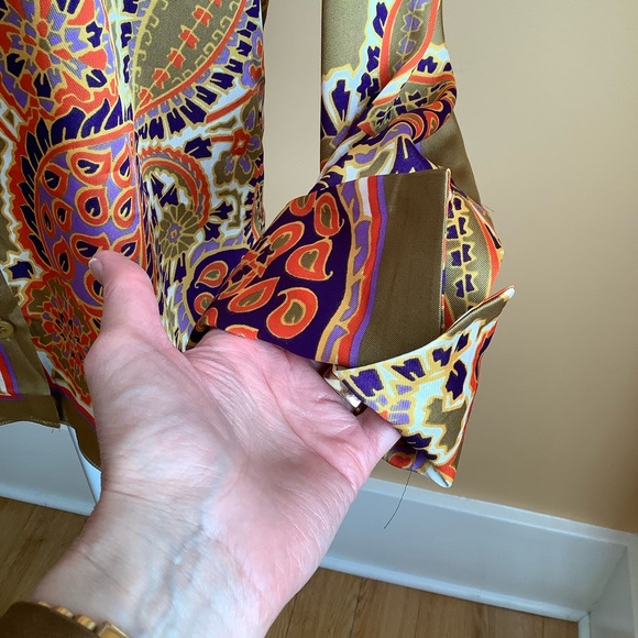 ZARA Multicolour Paisley Print Blouse Size M - Picture 8 of 13